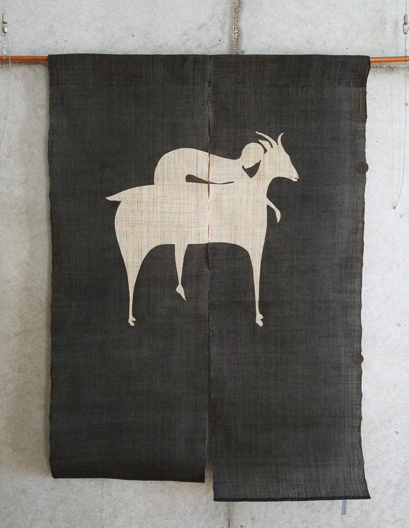 望月通陽　 型絵染め布作品 望月通陽 型絵染め布作品 望月通陽 型絵染め布作品